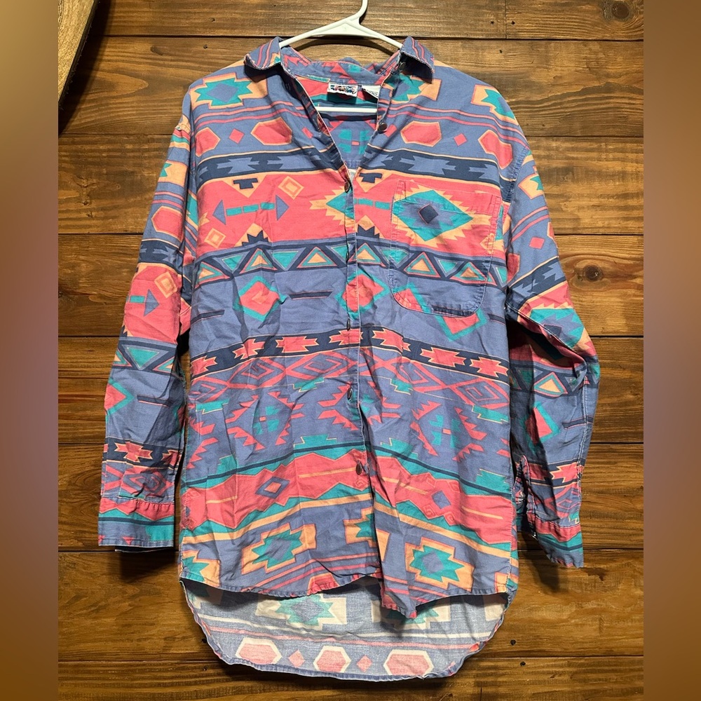 Vintage Aztec Button Up